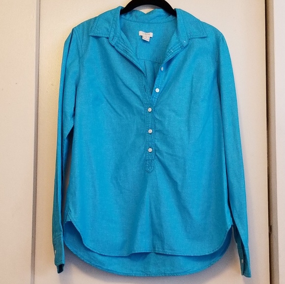 J. Crew Women's Shirt Blue, Size Small, Popover - Picture 2 of 6